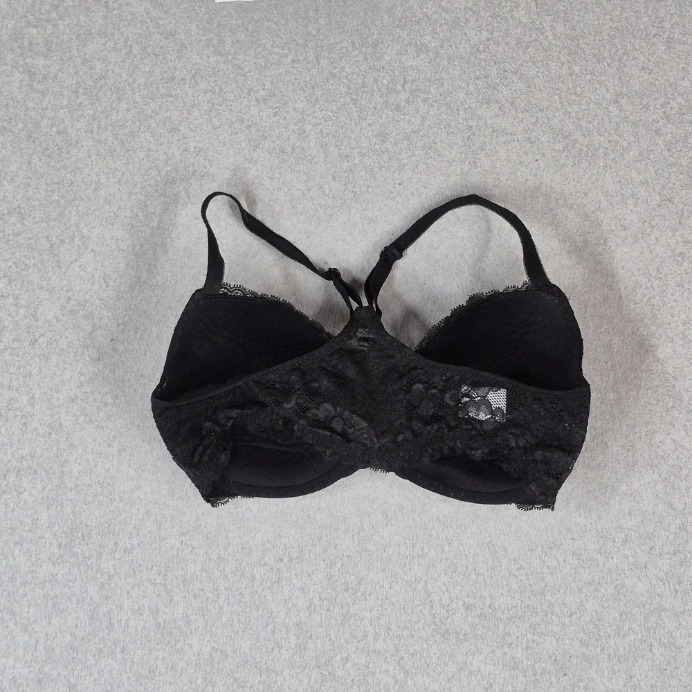 Victoria Secret Women Bra 34DD Black Dream Angels Racerback Demi Underwired Lace
